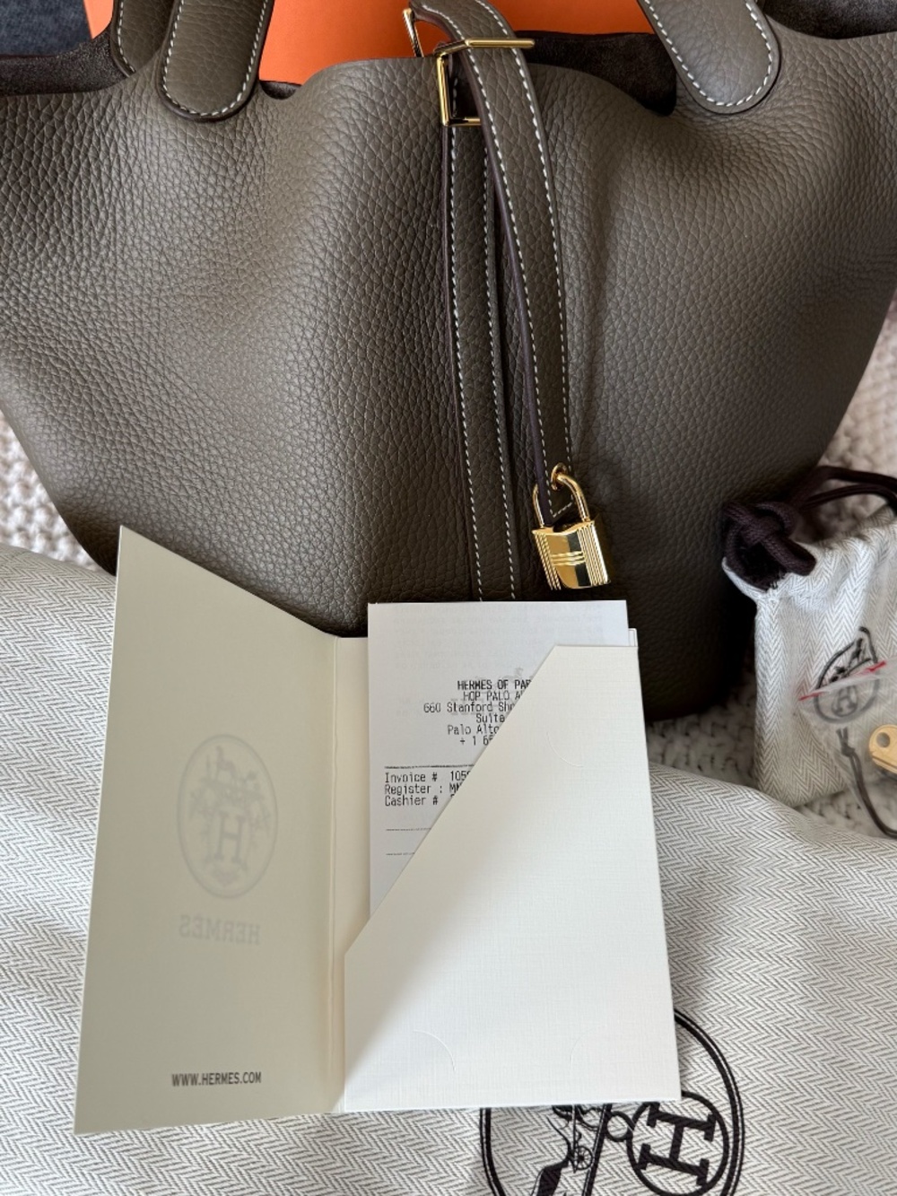 Hermes Picotin Lock 22 Clemence Calf Skin - Etoupe/GHW Hangbag - Picture 11 of 11